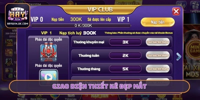 HAYWIN - Cổng Game Đổi Thưởng Trực Tuyến Mới Nhất 05/2026 20 Giao diện thiết kê đẹp mắt