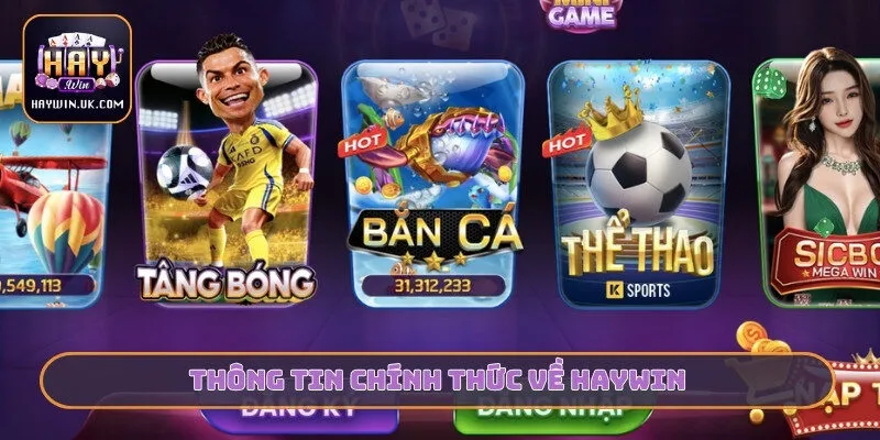 HAYWIN - Cổng Game Đổi Thưởng Trực Tuyến Mới Nhất 05/2026 18 Thông tin chính thức về HAYWIN
